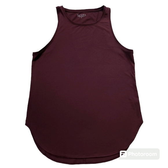 Athleta Essence Semi-Fitted Tank Burgundy/Wine Sz S - Picture 2 of 5